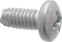 Value Collection - #8-32 UNC Thread, 3/8" Length Under Head, #2 Phillips Drive Stainless Steel Thread Cutting Screw - Pan Head, Grade 410, Point Type F - Eagle Tool & Supply
