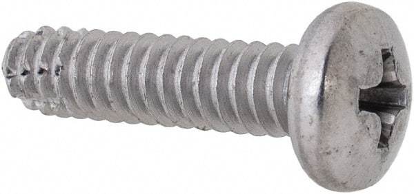 Value Collection - #10-24 UNC Thread, 3/4" Length Under Head, #2 Phillips Drive Stainless Steel Thread Cutting Screw - Pan Head, Grade 410, Point Type F - Eagle Tool & Supply