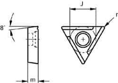 Dorian Tool - 5" Cut Diam, 1-1/2" Arbor Hole, 0.416" Max Depth of Cut, 45° Indexable Chamfer & Angle Face Mill - 8 Inserts, APKT-1604 Insert, Right Hand Cut, Through Coolant, Series APKT Cutter - Eagle Tool & Supply