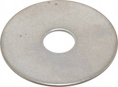 Value Collection - 1/2" Screw, Grade 18-8 Stainless Steel Fender Flat Washer - 17/32" ID x 2" OD, 0.06" Thick - Eagle Tool & Supply