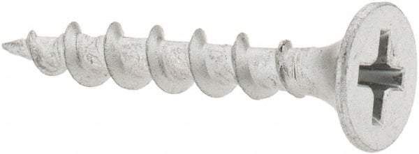 Value Collection - #6 Bugle Head, Phillips Steel Deck Screw - 1" OAL, Galvanized, Grade 2 - Eagle Tool & Supply
