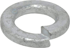 Value Collection - 1/2", 0.509" ID, 1/8" Thick Split Lock Washer - Steel, Hot Dipped Galvanized Finish, 0.509" Min ID, 0.512" Max ID, 0.869" Min OD, 0.873" Max OD - Eagle Tool & Supply