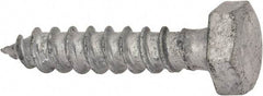 Value Collection - 1/4" Screw, 1-1/4" Length Under Head, Steel, Hex Head Lag Screw - Hot Dipped Galvanized, AISI 1006, ASME B18.2.1 Fastner, Grade 1006-1022 - Eagle Tool & Supply