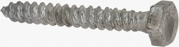 Value Collection - 1/4" Screw, 2" Length Under Head, Steel, Hex Head Lag Screw - Hot Dipped Galvanized, AISI 1006, ASME B18.2.1 Fastner, Grade 1006-1022 - Eagle Tool & Supply
