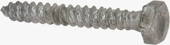 Value Collection - 1/4" Screw, 2" Length Under Head, Steel, Hex Head Lag Screw - Hot Dipped Galvanized, AISI 1006, ASME B18.2.1 Fastner, Grade 1006-1022 - Eagle Tool & Supply