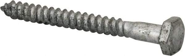 Value Collection - 1/4" Screw, 2-1/2" Length Under Head, Steel, Hex Head Lag Screw - Hot Dipped Galvanized, AISI 1006, ASME B18.2.1 Fastner, Grade 1006-1022 - Eagle Tool & Supply
