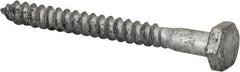 Value Collection - 1/4" Screw, 2-1/2" Length Under Head, Steel, Hex Head Lag Screw - Hot Dipped Galvanized, AISI 1006, ASME B18.2.1 Fastner, Grade 1006-1022 - Eagle Tool & Supply