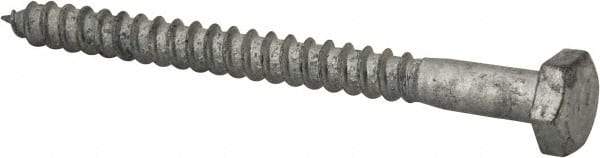 Value Collection - 1/4" Screw, 3" Length Under Head, Steel, Hex Head Lag Screw - Hot Dipped Galvanized, AISI 1006, ASME B18.2.1 Fastner, Grade 1006-1022 - Eagle Tool & Supply