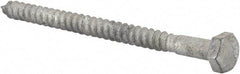 Value Collection - 1/4" Screw, 3-1/2" Length Under Head, Steel, Hex Head Lag Screw - Hot Dipped Galvanized, AISI 1006, ASME B18.2.1 Fastner, Grade 1006-1022 - Eagle Tool & Supply