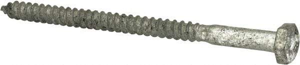 Value Collection - 1/4" Screw, 4" Length Under Head, Steel, Hex Head Lag Screw - Hot Dipped Galvanized, AISI 1006, ASME B18.2.1 Fastner, Grade 1006-1022 - Eagle Tool & Supply
