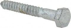 Value Collection - 5/16" Screw, 2-1/2" Length Under Head, Steel, Hex Head Lag Screw - Hot Dipped Galvanized, AISI 1006, ASME B18.2.1 Fastner, Grade 1006-1022 - Eagle Tool & Supply
