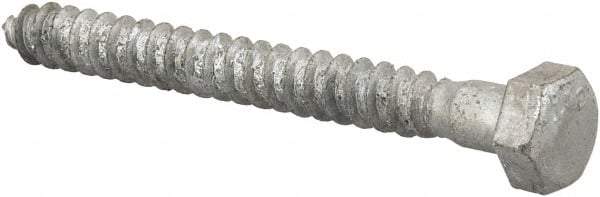 Value Collection - 5/16" Screw, 3" Length Under Head, Steel, Hex Head Lag Screw - Hot Dipped Galvanized, AISI 1006, ASME B18.2.1 Fastner, Grade 1006-1022 - Eagle Tool & Supply