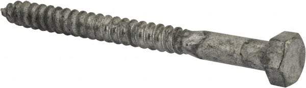 Value Collection - 5/16" Screw, 3-1/2" Length Under Head, Steel, Hex Head Lag Screw - Hot Dipped Galvanized, AISI 1006, ASME B18.2.1 Fastner, Grade 1006-1022 - Eagle Tool & Supply