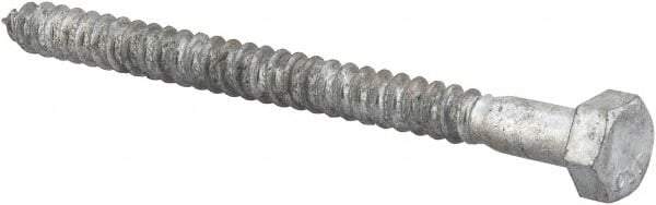 Value Collection - 5/16" Screw, 4" Length Under Head, Steel, Hex Head Lag Screw - Hot Dipped Galvanized, AISI 1006, ASME B18.2.1 Fastner, Grade 1006-1022 - Eagle Tool & Supply
