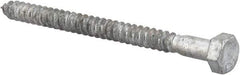 Value Collection - 5/16" Screw, 4" Length Under Head, Steel, Hex Head Lag Screw - Hot Dipped Galvanized, AISI 1006, ASME B18.2.1 Fastner, Grade 1006-1022 - Eagle Tool & Supply