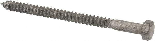 Value Collection - 5/16" Screw, 4-1/2" Length Under Head, Steel, Hex Head Lag Screw - Hot Dipped Galvanized, AISI 1006, ASME B18.2.1 Fastner, Grade 1006-1022 - Eagle Tool & Supply