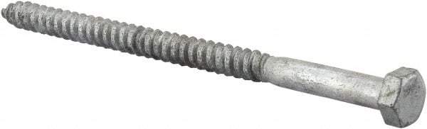 Value Collection - 5/16" Screw, 5" Length Under Head, Steel, Hex Head Lag Screw - Hot Dipped Galvanized, AISI 1006, ASME B18.2.1 Fastner, Grade 1006-1022 - Eagle Tool & Supply