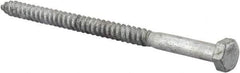 Value Collection - 5/16" Screw, 5" Length Under Head, Steel, Hex Head Lag Screw - Hot Dipped Galvanized, AISI 1006, ASME B18.2.1 Fastner, Grade 1006-1022 - Eagle Tool & Supply