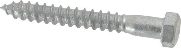 Value Collection - 3/8" Screw, 3" Length Under Head, Steel, Hex Head Lag Screw - Hot Dipped Galvanized, AISI 1006, ASME B18.2.1 Fastner, Grade 1006-1022 - Eagle Tool & Supply