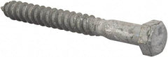 Value Collection - 3/8" Screw, 3-1/2" Length Under Head, Steel, Hex Head Lag Screw - Hot Dipped Galvanized, AISI 1006, ASME B18.2.1 Fastner, Grade 1006-1022 - Eagle Tool & Supply