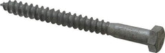 Value Collection - 3/8" Screw, 4" Length Under Head, Steel, Hex Head Lag Screw - Hot Dipped Galvanized, AISI 1006, ASME B18.2.1 Fastner, Grade 1006-1022 - Eagle Tool & Supply