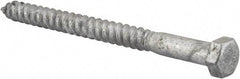 Value Collection - 3/8" Screw, 4-1/2" Length Under Head, Steel, Hex Head Lag Screw - Hot Dipped Galvanized, AISI 1006, ASME B18.2.1 Fastner, Grade 1006-1022 - Eagle Tool & Supply