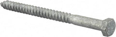 Value Collection - 3/8" Screw, 5" Length Under Head, Steel, Hex Head Lag Screw - Hot Dipped Galvanized, AISI 1006, ASME B18.2.1 Fastner, Grade 1006-1022 - Eagle Tool & Supply