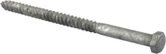 Value Collection - 3/8" Screw, 6" Length Under Head, Steel, Hex Head Lag Screw - Hot Dipped Galvanized, AISI 1006, ASME B18.2.1 Fastner, Grade 1006-1022 - Eagle Tool & Supply