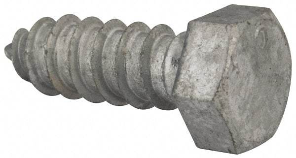 Value Collection - 1/2" Screw, 1-1/2" Length Under Head, Steel, Hex Head Lag Screw - Hot Dipped Galvanized, AISI 1006, ASME B18.2.1 Fastner, Grade 1006-1022 - Eagle Tool & Supply