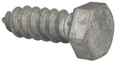 Value Collection - 1/2" Screw, 1-1/2" Length Under Head, Steel, Hex Head Lag Screw - Hot Dipped Galvanized, AISI 1006, ASME B18.2.1 Fastner, Grade 1006-1022 - Eagle Tool & Supply