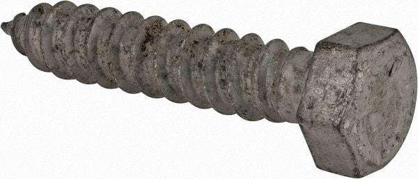 Value Collection - 1/2" Screw, 2-1/2" Length Under Head, Steel, Hex Head Lag Screw - Hot Dipped Galvanized, AISI 1006, ASME B18.2.1 Fastner, Grade 1006-1022 - Eagle Tool & Supply