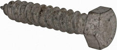 Value Collection - 1/2" Screw, 2-1/2" Length Under Head, Steel, Hex Head Lag Screw - Hot Dipped Galvanized, AISI 1006, ASME B18.2.1 Fastner, Grade 1006-1022 - Eagle Tool & Supply
