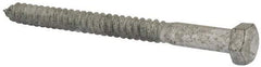 Value Collection - 1/2" Screw, 6" Length Under Head, Steel, Hex Head Lag Screw - Hot Dipped Galvanized, AISI 1006, ASME B18.2.1 Fastner, Grade 1006-1022 - Eagle Tool & Supply