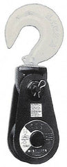Value Collection - 4, 400 Lbs. Load Limit, Side Release Snatch Block - Single Sheave, 3 Inch Outside Diameter, Wire Rope, 5/16 Inch, 3/8 Inch Diameters, Steel, Painted Finish - Eagle Tool & Supply