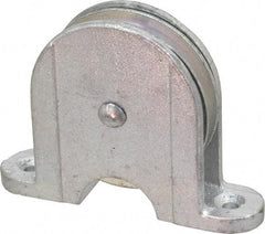 Value Collection - Single Closed Upright Mount Guidance Pulley - Sheave, 3 Inch Outside Diameter, Wire Rope, 3/8 Inch Diameter, 0.235 Inch to 0.246 Inch Mounting Hole Diameter Iron, Galvanized Finish - Eagle Tool & Supply