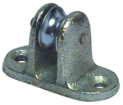 Value Collection - Single Upright Mount Guidance Pulley - Sheave, 11/16 Inch Outside Diameter, Fibrous Rope, 1/4 Inch Diameter, 0.144 Inch to 0.155 Inch Mounting Hole Diameter Malleable Iron, Galvanized Finish - Eagle Tool & Supply