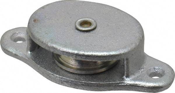 Value Collection - Single Side Side Mount Guidance Pulley - Sheave, 1-1/8 Inch Outside Diameter, Fibrous Rope, 1/4 Inch Diameter, 0.157 Inch to 0.168 Inch Mounting Hole Diameter Malleable Iron, Galvanized Finish - Eagle Tool & Supply