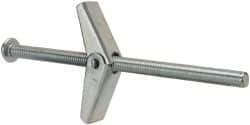 Value Collection - 5/16" Screw, 5/16" Diam, 6" Long, Toggle Bolt Drywall & Hollow Wall Anchor - 5/16" Drill, Zinc Plated, Steel, Use in Concrete, & Masonry, Hollow Tile, Plaster & Wallboard - Eagle Tool & Supply