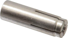 Value Collection - 3/8" Diam, 3/8" Drill, 1-9/16" OAL, 2" Min Embedment Drop-In Concrete Anchor - 303 Stainless Steel, Zinc-Plated Finish, 5/8" Thread Length - Eagle Tool & Supply