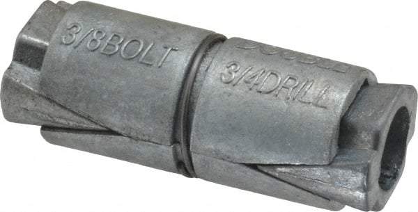 Value Collection - 3/8" Diam, 3/4" Drill, 1-1/2" OAL, Double Expansion Concrete Anchor - Zinc - Eagle Tool & Supply