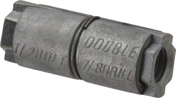 Value Collection - 1/2" Diam, 7/8" Drill, 2" OAL, 1" Min Embedment Double Expansion Concrete Anchor - Zinc - Eagle Tool & Supply