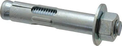 Value Collection - 5/8" Diam, 5/8" Drill, 3" OAL, 2-3/4" Min Embedment Sleeve Concrete Anchor - Steel, Zinc-Plated Finish, Hex Nut Head, Hex Drive - Eagle Tool & Supply