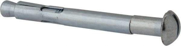 Value Collection - 3/8" Diam, 3/8" Drill, 3-15/16" OAL, 3-3/8" Min Embedment Sleeve Concrete Anchor - Steel, Zinc-Plated Finish, Round Head - Eagle Tool & Supply