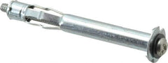 Value Collection - #6 to 32 Screw, 1/8" Diam, 1-1/4" Long, 1-1/4 to 1-3/4" Thick, Sleeve Drywall & Hollow Wall Anchor - 1/8" Drill, Zinc Plated, Steel, Use in Drywall - Eagle Tool & Supply