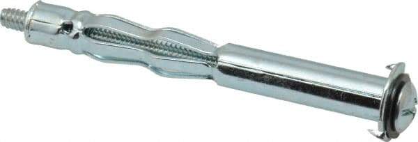 Value Collection - #10 to 24 Screw, 3/16" Diam, 2-1/8" Long, 1-1/4 to 1-3/4" Thick, Sleeve Drywall & Hollow Wall Anchor - 3/16" Drill, Zinc Plated, Steel, Use in Drywall - Eagle Tool & Supply