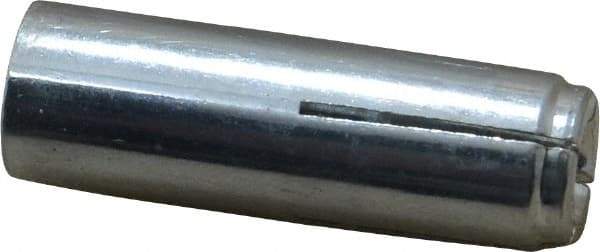 Value Collection - 3/8" Diam, 3/8" Drill, 1-9/16" OAL, Drop-In Concrete Anchor - Grade 5 Steel, Zinc-Plated Finish, 5/8" Thread Length - Eagle Tool & Supply