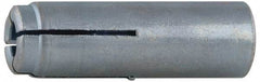 Value Collection - 1/2" Diam, 1/2" Drill, 2" OAL, Drop-In Concrete Anchor - Grade 5 Steel, Zinc-Plated Finish, 3/4" Thread Length - Eagle Tool & Supply