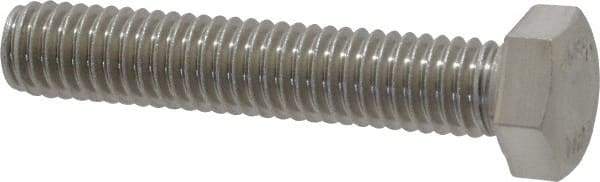 Value Collection - 3/8-16 UNC, 2" Length Under Head Hex Head Cap Screw - Fully Threaded, Grade 18-8 Stainless Steel, 9/16" Hex - Eagle Tool & Supply