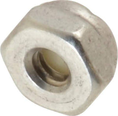 Value Collection - #6-32 UNC 18-8 Hex Lock Nut with Nylon Insert - 5/16" Width Across Flats, 3/16" High - Eagle Tool & Supply