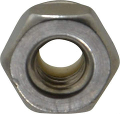 Value Collection - #10-32 UNF 18-8 Hex Lock Nut with Nylon Insert - 3/8" Width Across Flats, 1/4" High - Eagle Tool & Supply